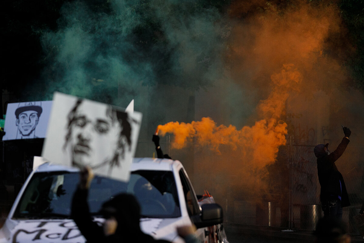 Black Lives Matter demonstrators marched through Portland