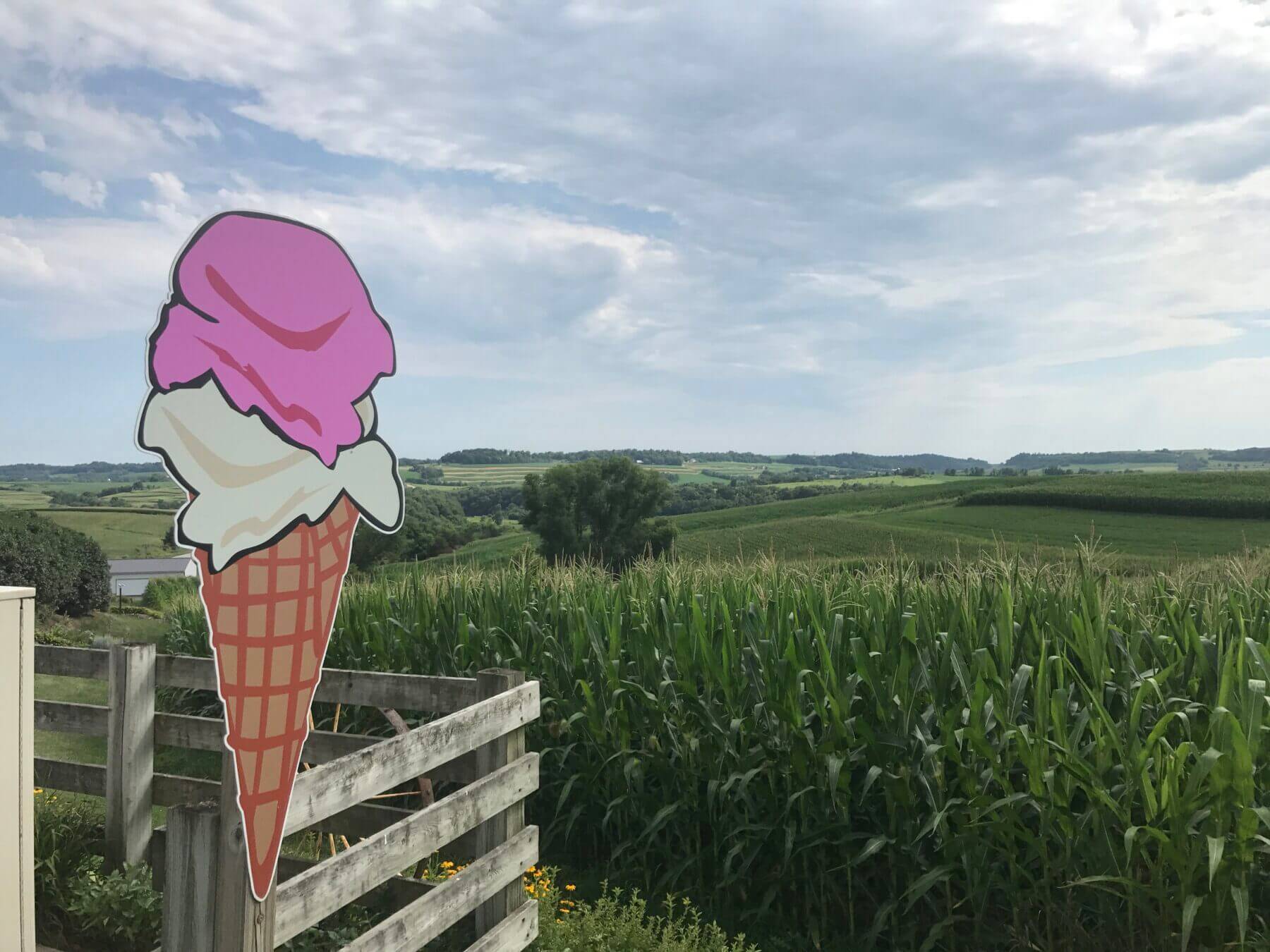 Ice cream cone: Rickardsville, Iowa