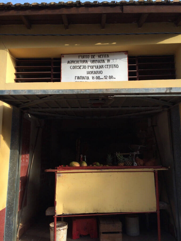 Cuban vegetables and fruit store